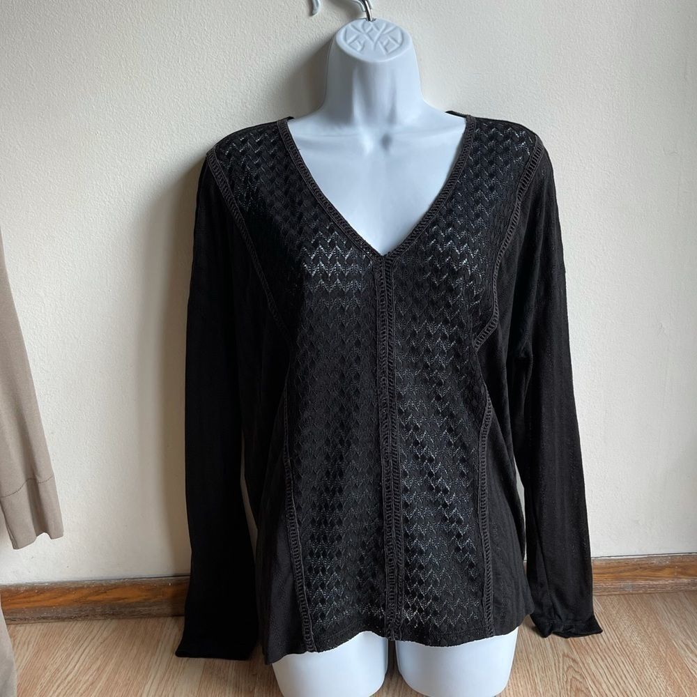 Gimmicks by BKE Mesh Lace Top